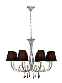Paola Silver-Black Ceiling Lights Mantra Multi Arm Fittings Paola Silver-Black Ceiling Lights Mantra Multi Arm Fittings